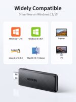 UGREEN AC1300 Adaptador USB WiFi 5G 2.4G de doble banda USB 3.0 WiFi - Imagen 3