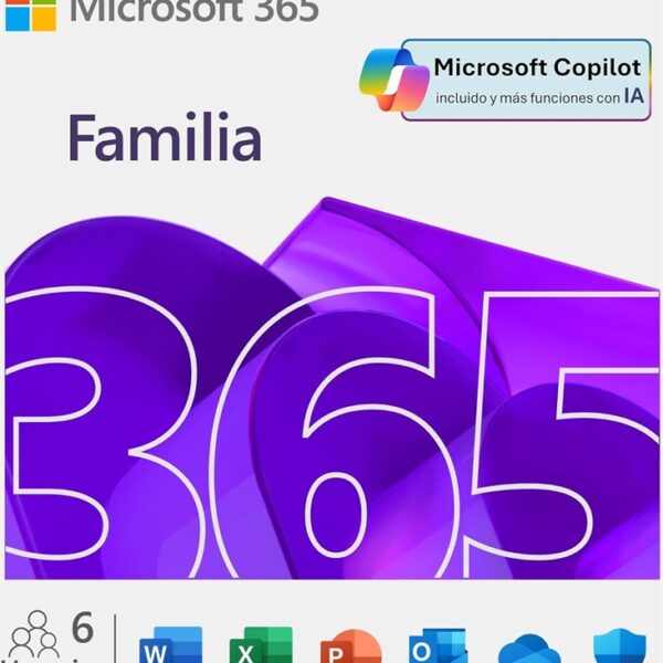 MICROSOFT 365 FAMILIA + IA COPILOT 6 USUARIOS